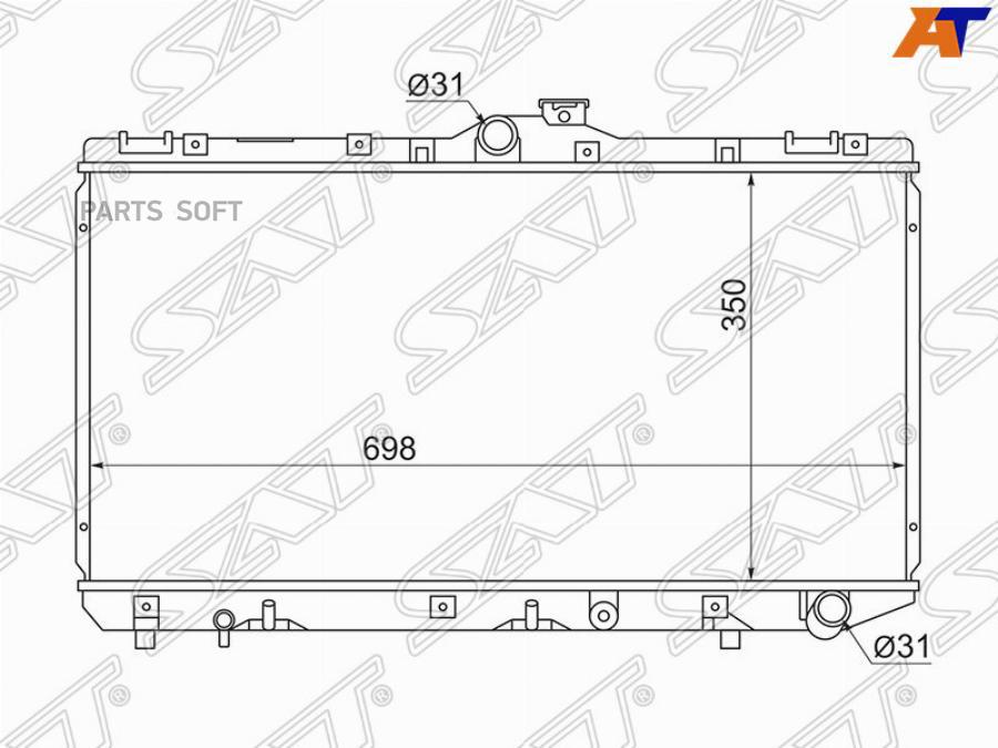 

Радиатор Toyota Corolla/Sprinter 2c/3c 91-02 Diesel Sat арт. TY0001-100D