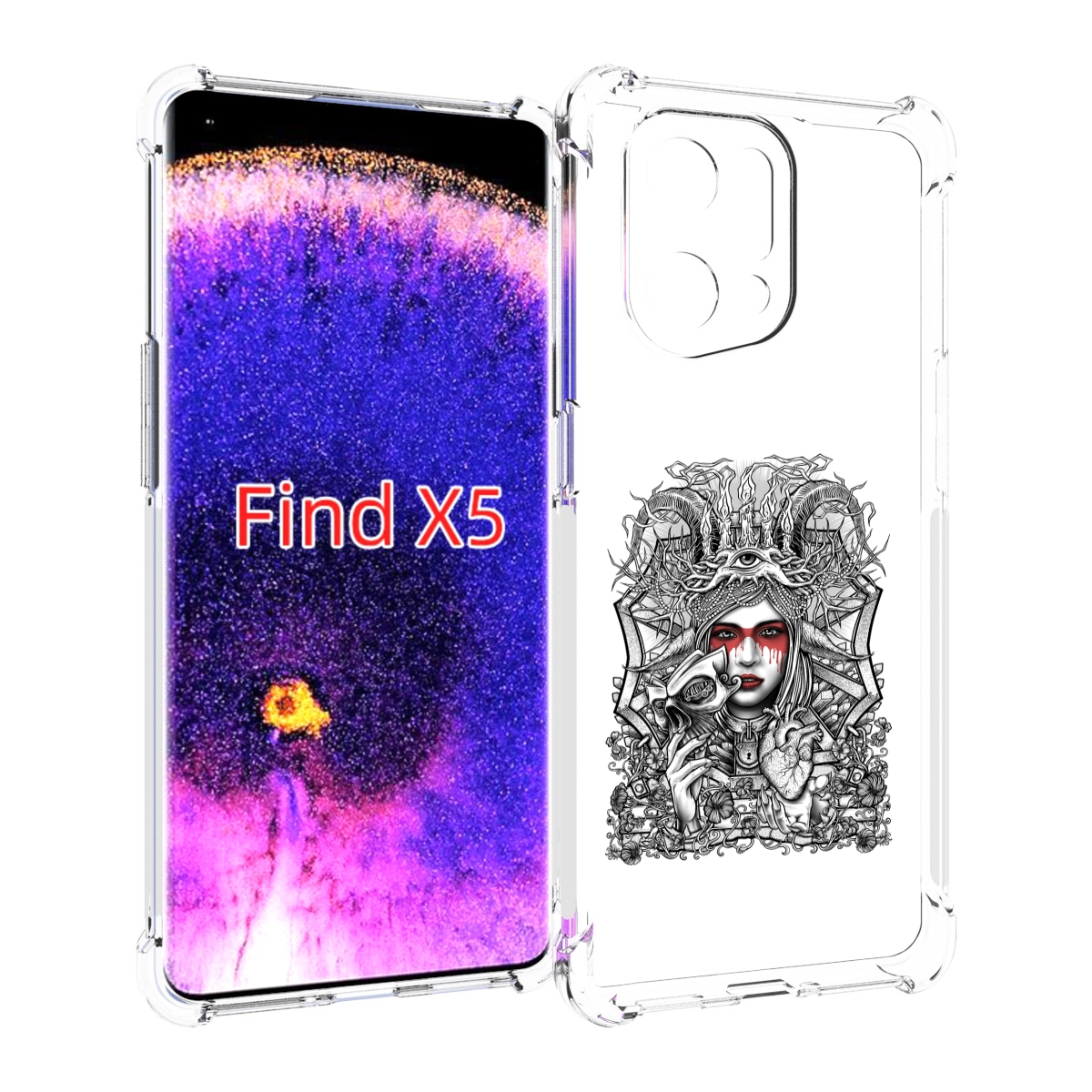

Чехол MyPads грусная девушка для Oppo Find X5, Прозрачный, Tocco