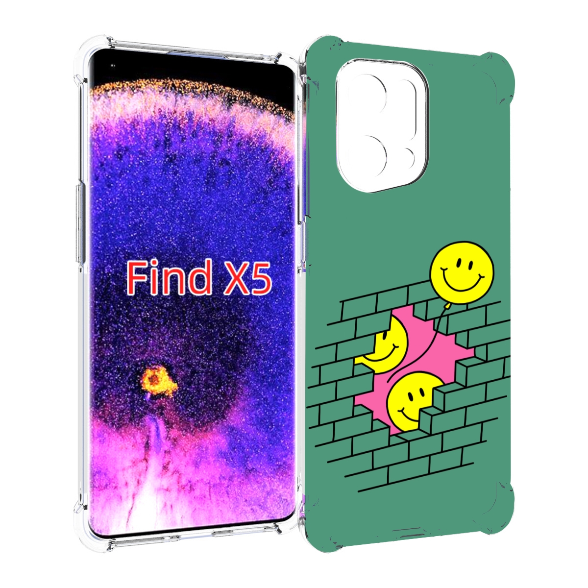 

Чехол MyPads шарики в стене для Oppo Find X5, Прозрачный, Tocco