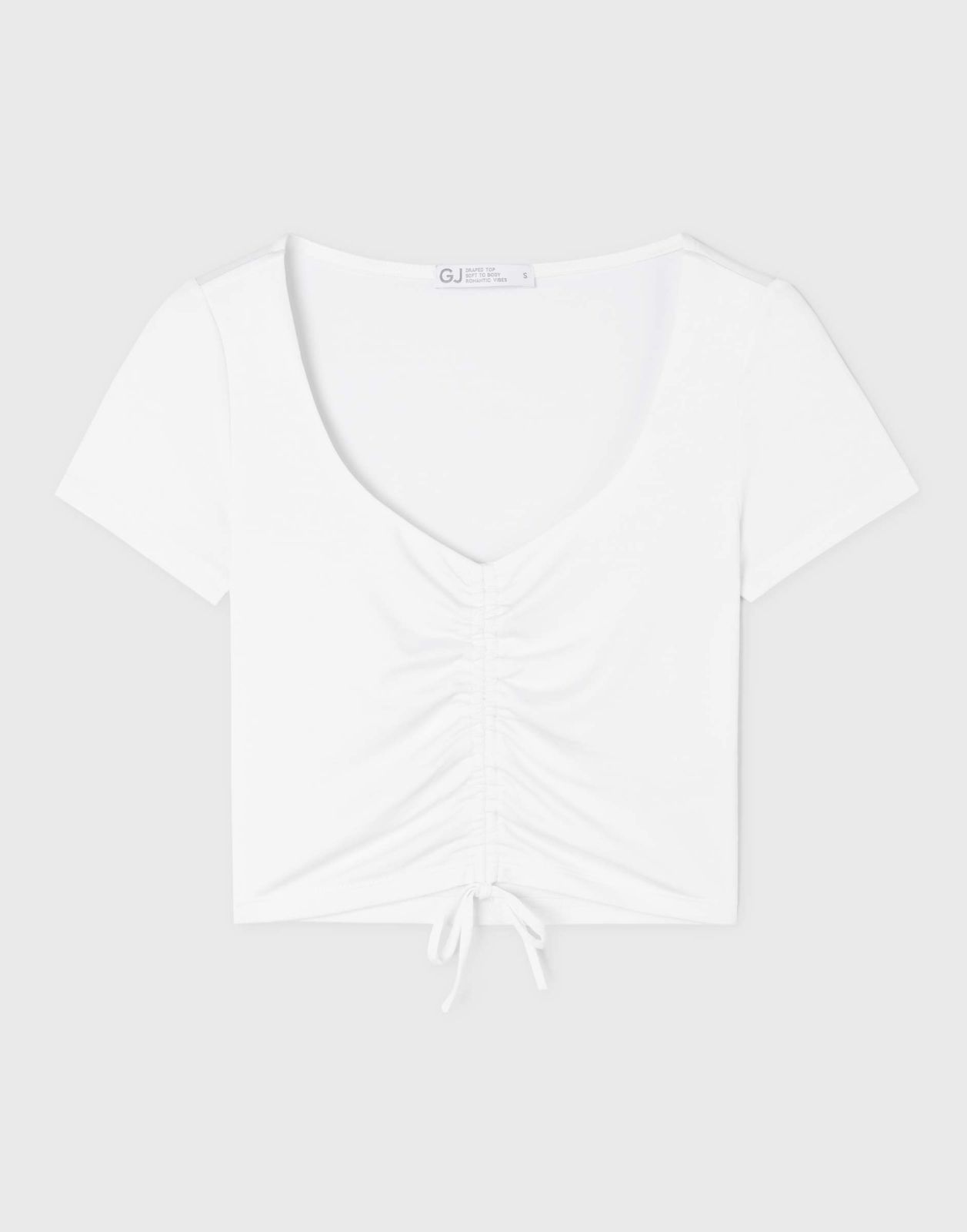 

Кроп-топ женский Gloria Jeans GKT022859 белый L/170, GKT022859