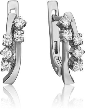 

Серьги из белого золота с бриллиантом PLATINA jewelry 02-0334-00-101-1120-30, 02-0334-00-101-1120-30