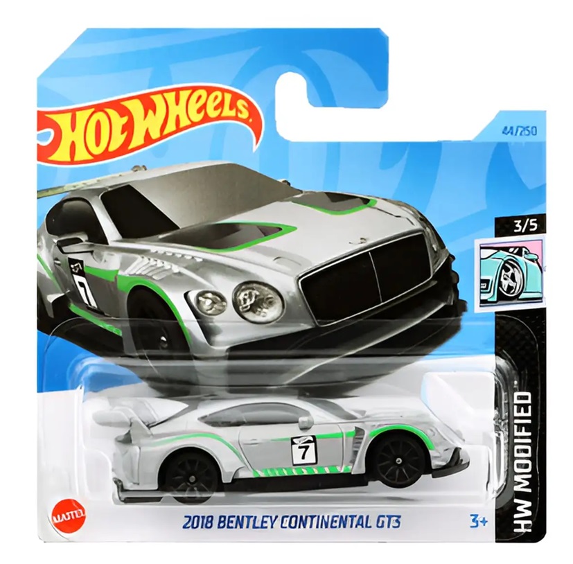 Машинка Mattel Hot Wheels 2018 Bentley Continental GT3, 044 из 250