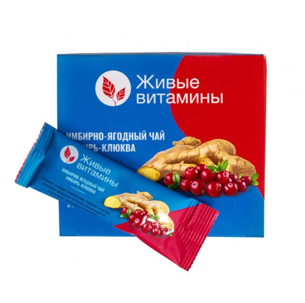 

Чай Живые витамины "Имбирь - клюква", травяной, 10 стиков