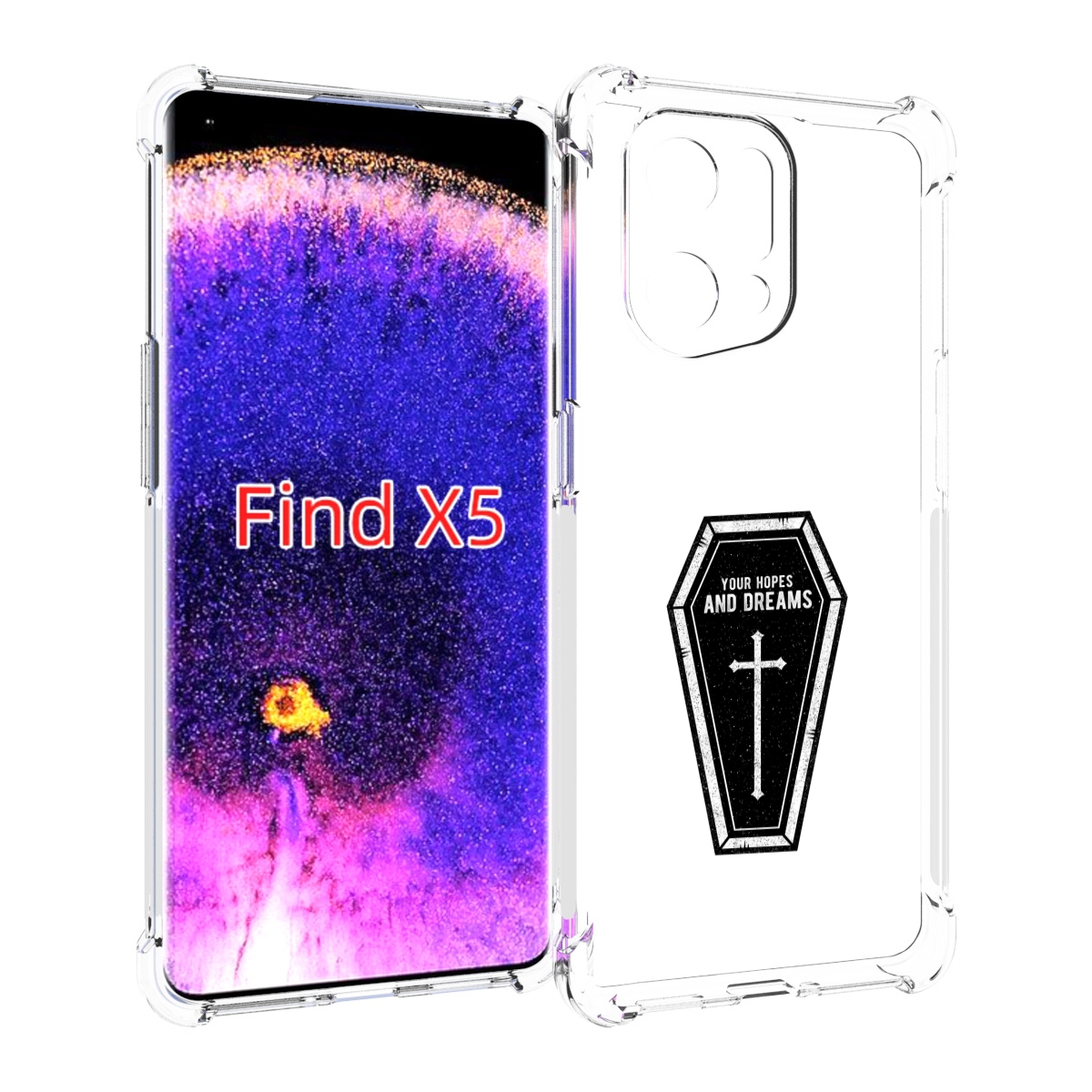 

Чехол MyPads гроб с мечтами для Oppo Find X5, Прозрачный, Tocco