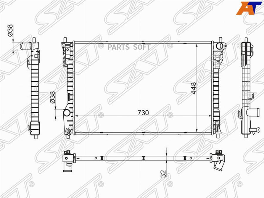 

SAT FD0012 Радиатор FORD EXPLORER 11- 1шт