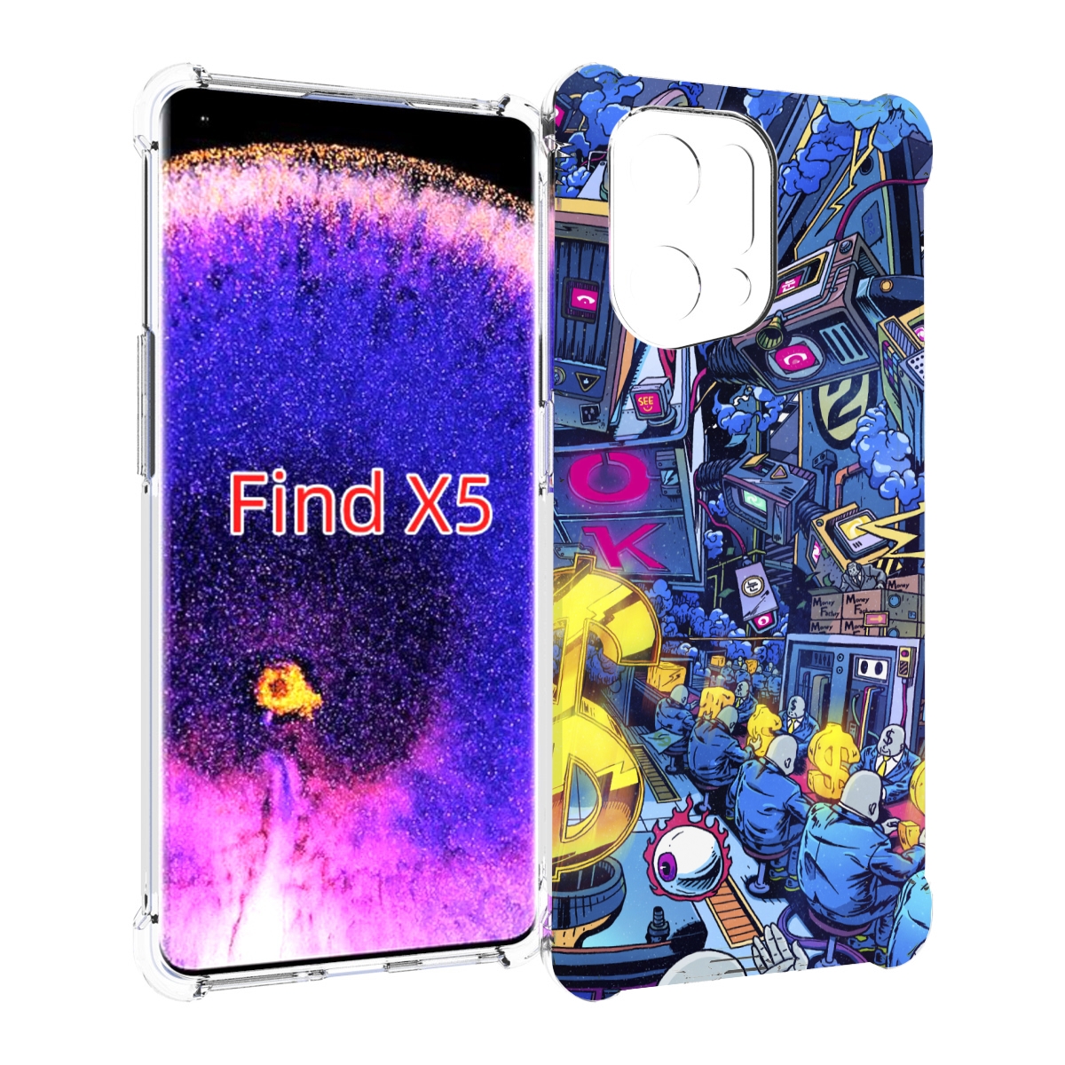 

Чехол MyPads футуристичная картинка для Oppo Find X5, Прозрачный, Tocco