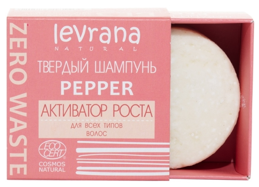 Твердый Шампунь Pepper «Активатор роста» Levrana 50 г