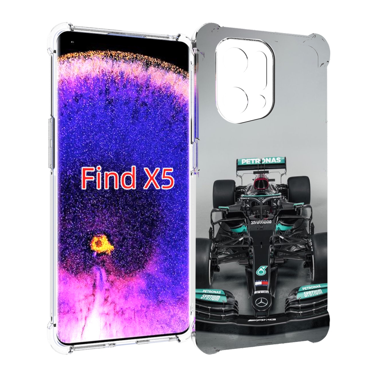 

Чехол MyPads формула 1 мерседес для Oppo Find X5, Прозрачный, Tocco