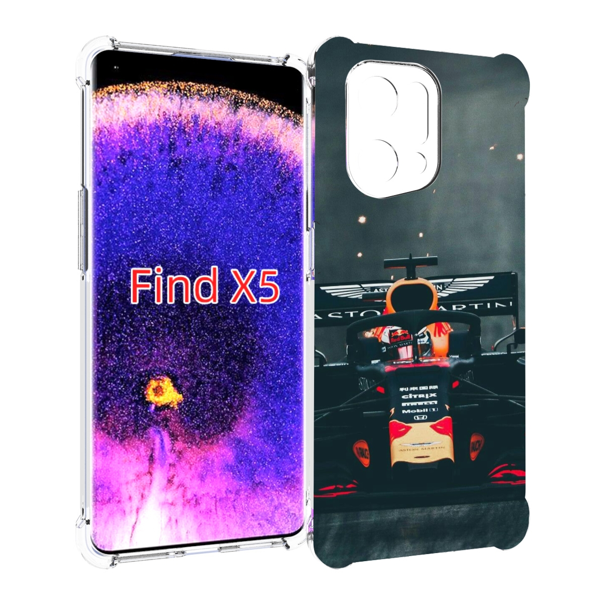 

Чехол MyPads формула 1 астон мартин для Oppo Find X5, Прозрачный, Tocco
