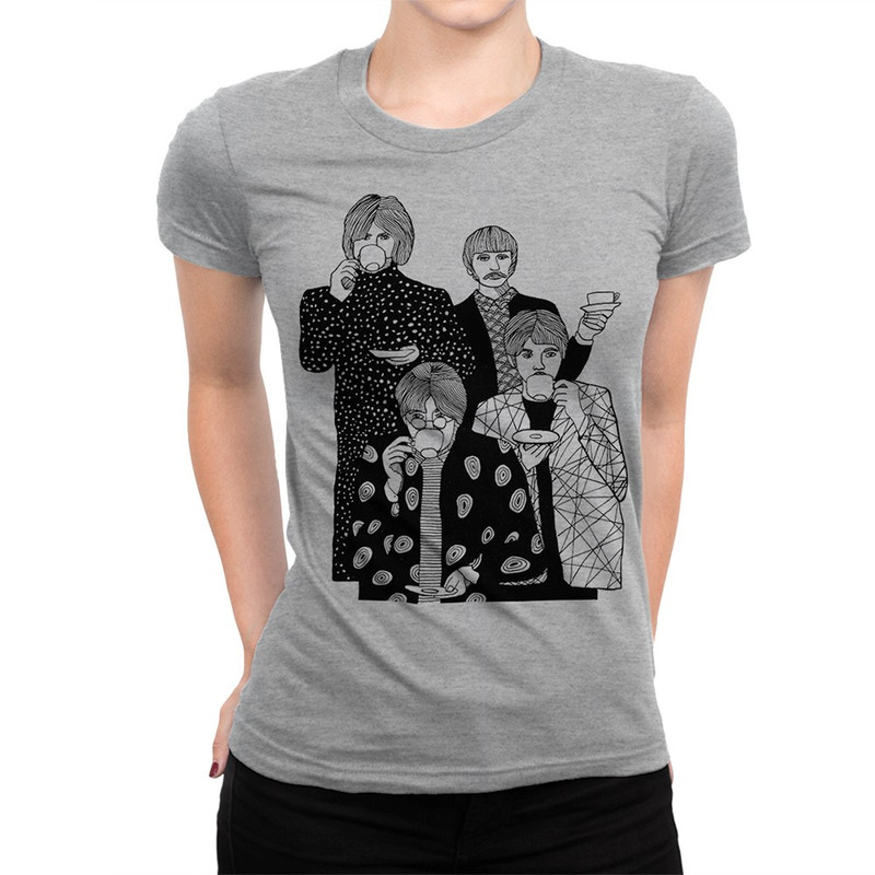

Футболка женская Dream Shirts The Beatles серая S, Серый, "The Beatles"
