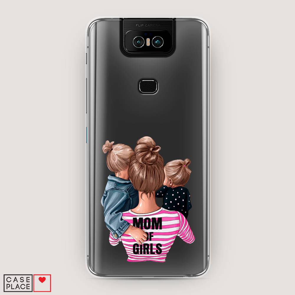 фото Чехол awog "mom of girls" для asus zenfone 6 zs630kl