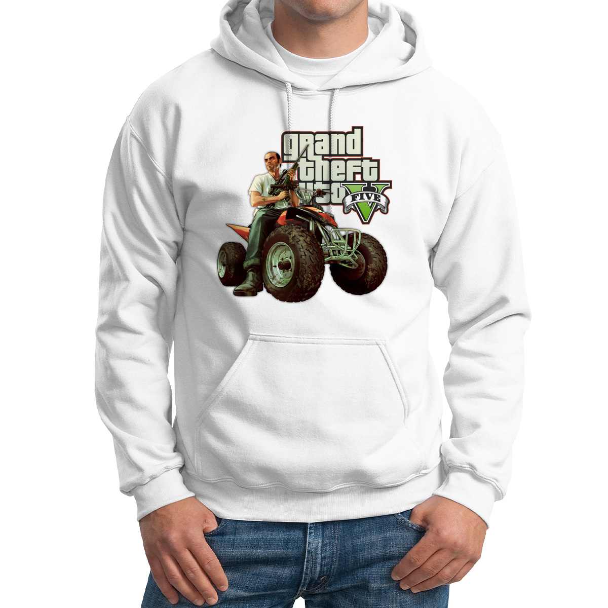 

Худи унисекс CoolPodarok Grand theft auto2 белое 48 RU, 8M015966