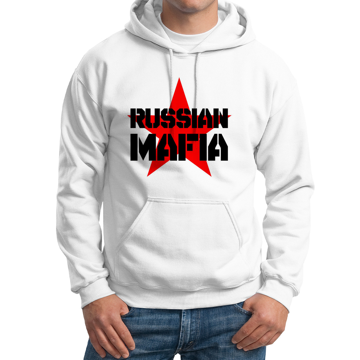 

Худи унисекс CoolPodarok русская мафия белое 52 RU, 2M013180