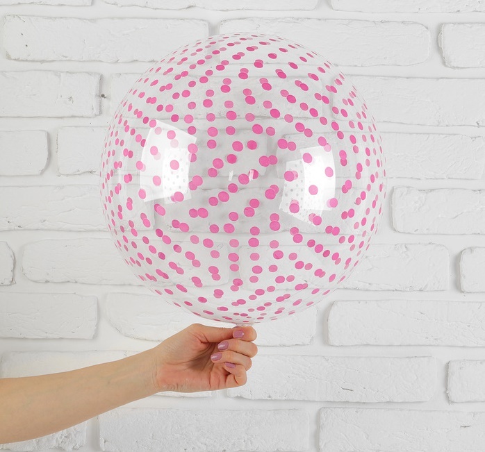 Шар полимерный BOBO balloon Розовые сердечки 3744276 снег полимерный прозрачный 50 г