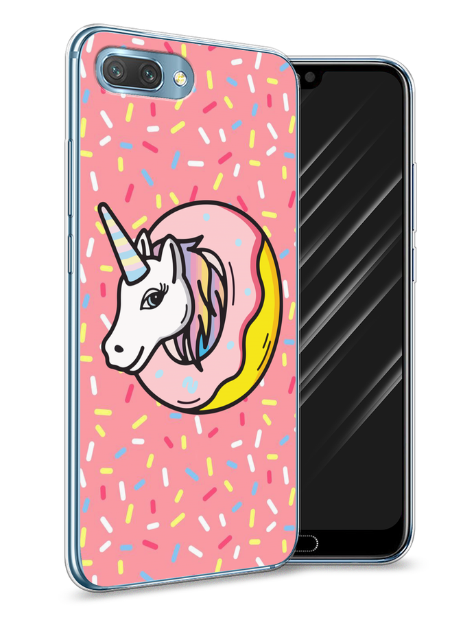 

Чехол Awog на Honor 10 "Единорог в пончике", Розовый;желтый;белый, 65350-2