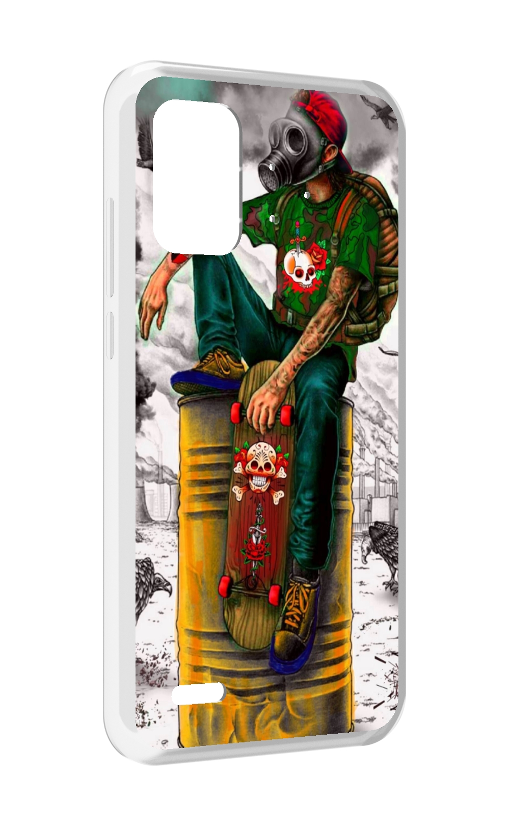 

Чехол MyPads скейтер в противогазе для UMIDIGI Bison Pro, Прозрачный, Tocco