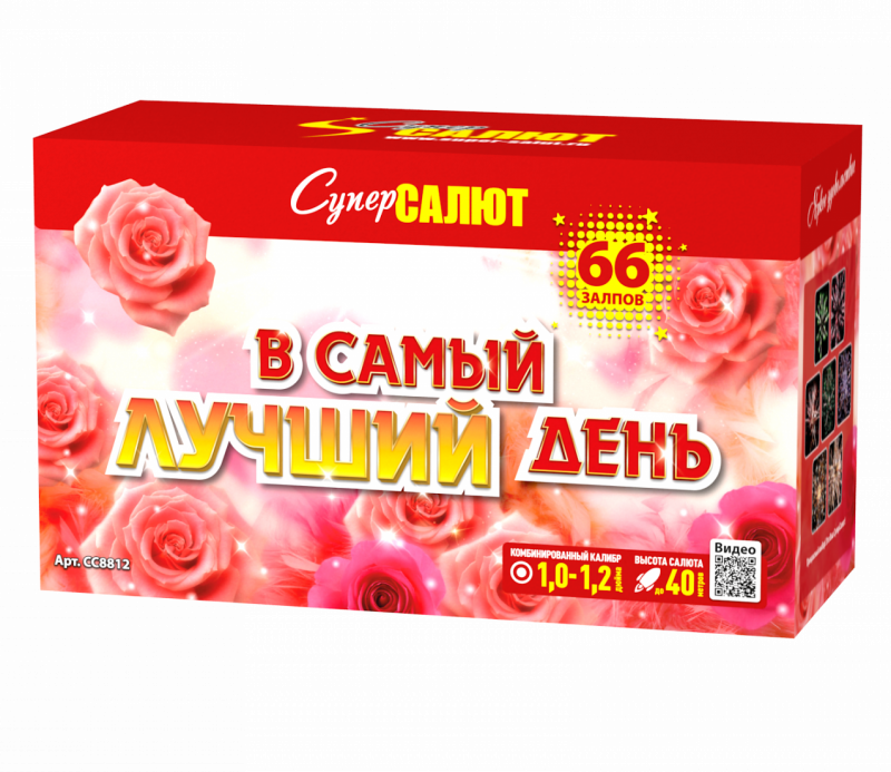 

СуперСалют СС8812 Батарея салютов В самый лучший день (1,0-1,25"х67) Фейерверк