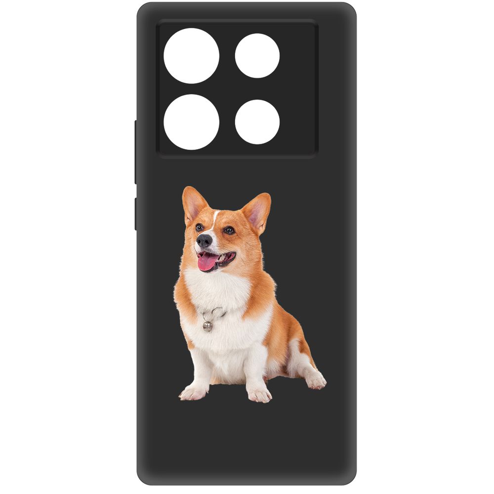 

Чехол-накладка Krutoff Soft Case Корги для INFINIX Note 40 черный