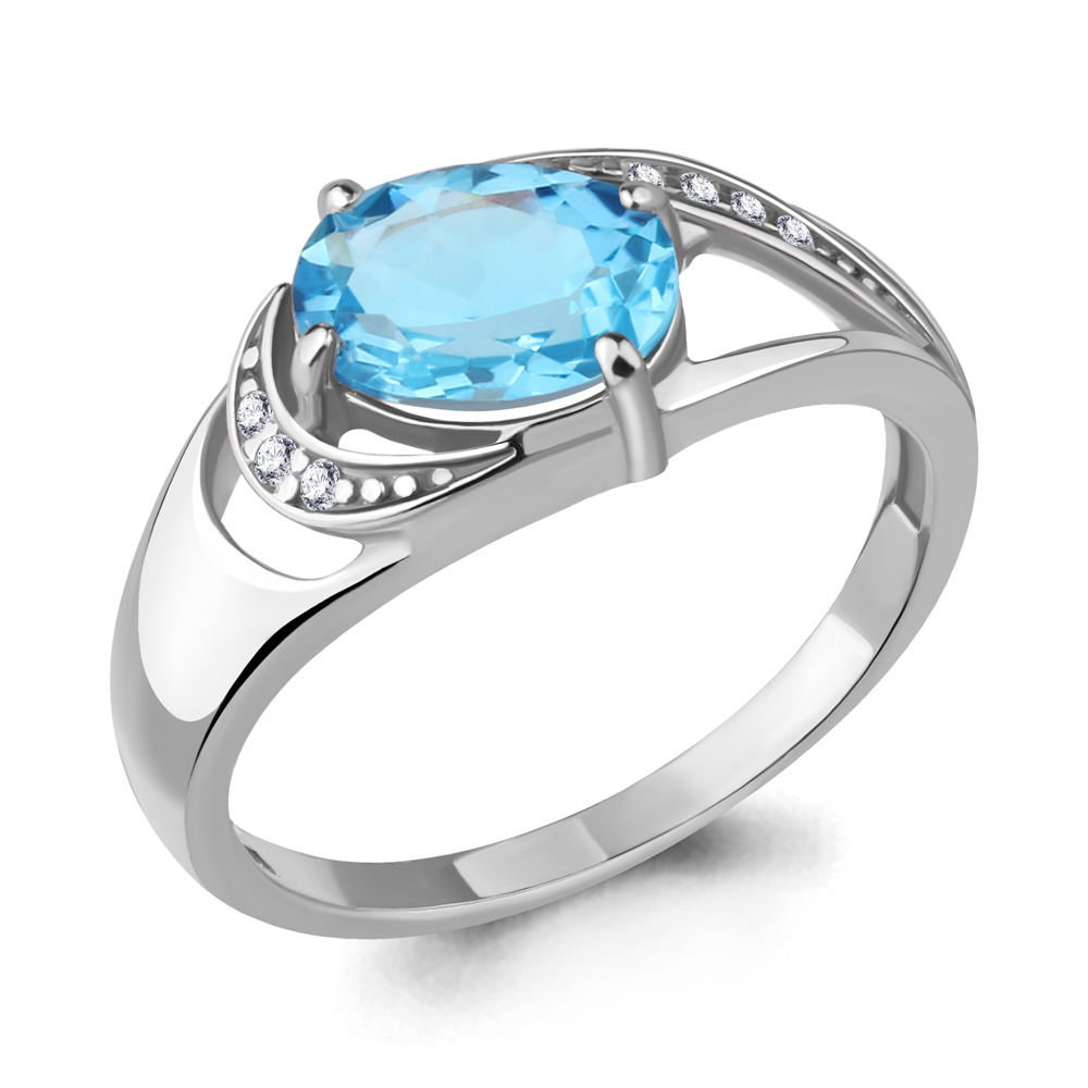 

Кольцо из серебра с топазом р.  Aquamarine 6914905А_925_р, 6914905А_925_р