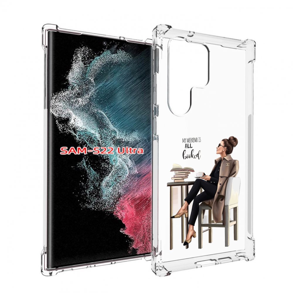 

Чехол MyPads Девушка-в-кофейне для Samsung Galaxy S23 Ultra, Прозрачный, Tocco