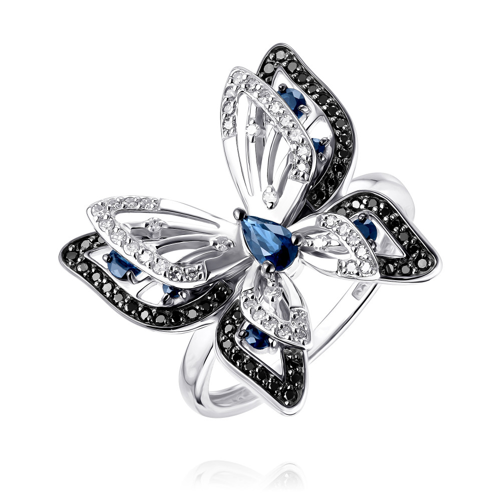 

Кольцо из белого золота р. , ADAMAS 14041369/01-А51ДЧ-481, сапфир/бриллиант, 14041369/01-А51ДЧ-481