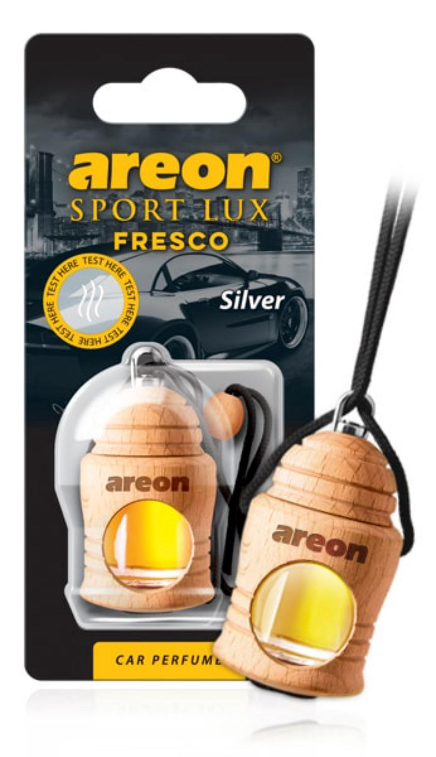 

Ароматизатор подвесной деревянный бочонок Areon FRESCO SPORT LUX SILVER (Серебро)