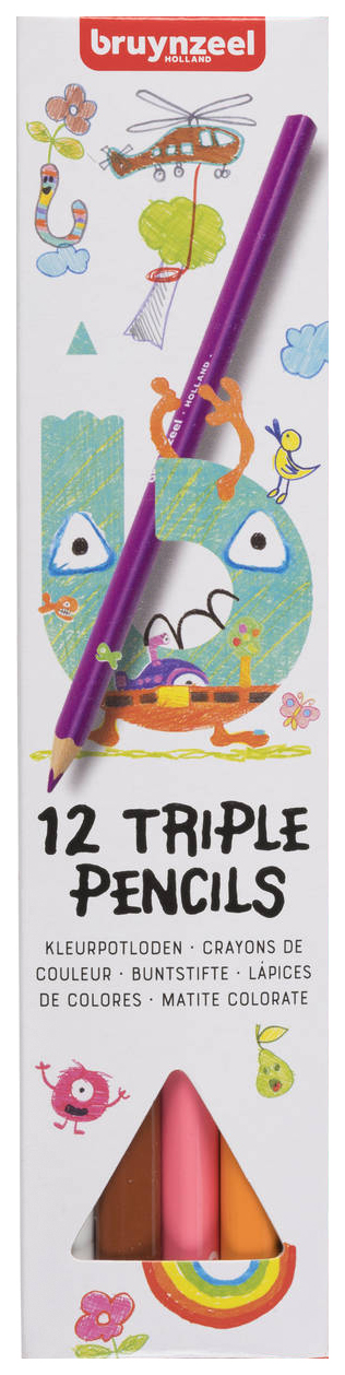 фото Набор карандашей цветных bruynzeel triple bs-60518012 12 цв. трехгранные