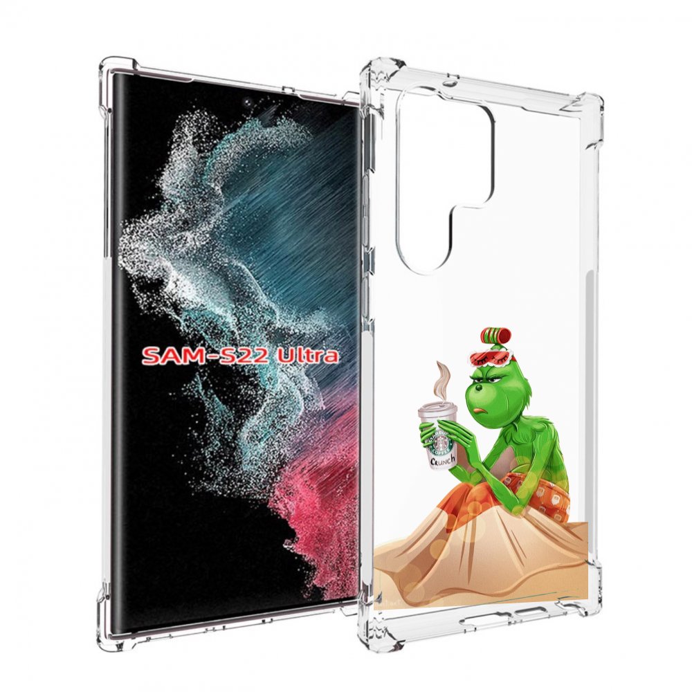 

Чехол MyPads Гринч-в-платье для Samsung Galaxy S23 Ultra, Прозрачный, Tocco