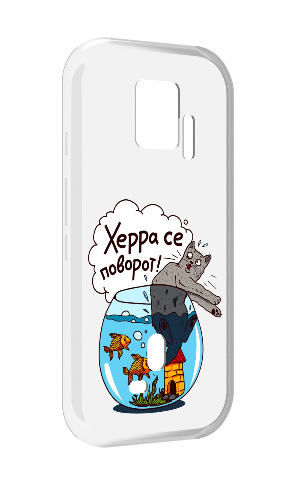 

Чехол MyPads Рыбы с котом для ZTE Nubia Red Magic 7S Pro, Прозрачный, Tocco