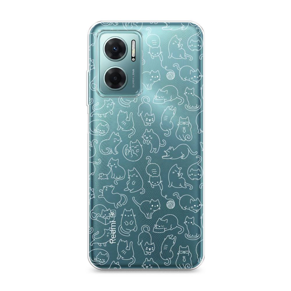 фото Силиконовый чехол "шкодливые котики" на xiaomi redmi 10 5g awog