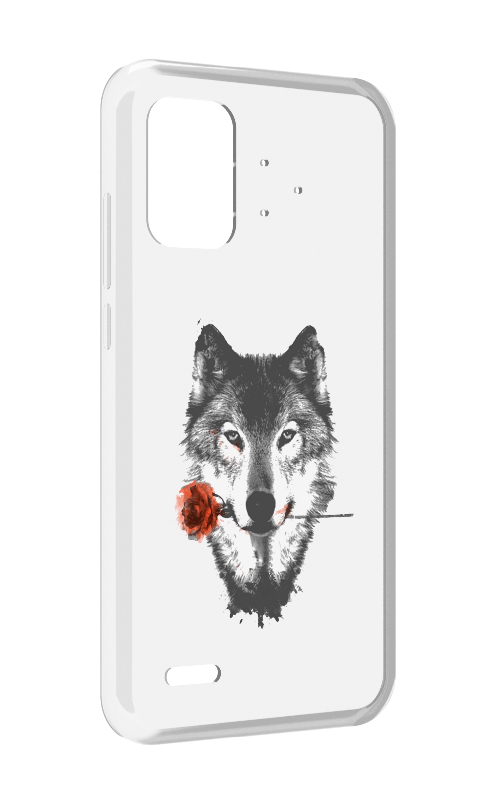 

Чехол MyPads волк с розой для UMIDIGI Bison Pro, Прозрачный, Tocco