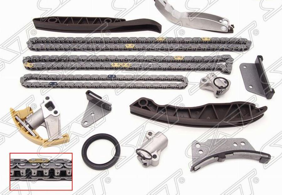 

Комплект Цепи Грм Hyundai H1/H100/Grand/Starex/Porter 04-/Kia Sorento D4cb 2.5 Sat арт. TK