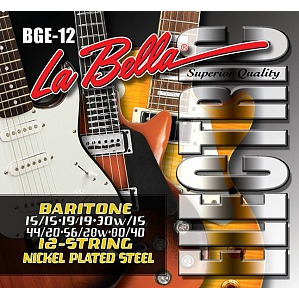 

Струны для 12-ти струнной гитары баритон LA BELLA BGE-12, BGE-12