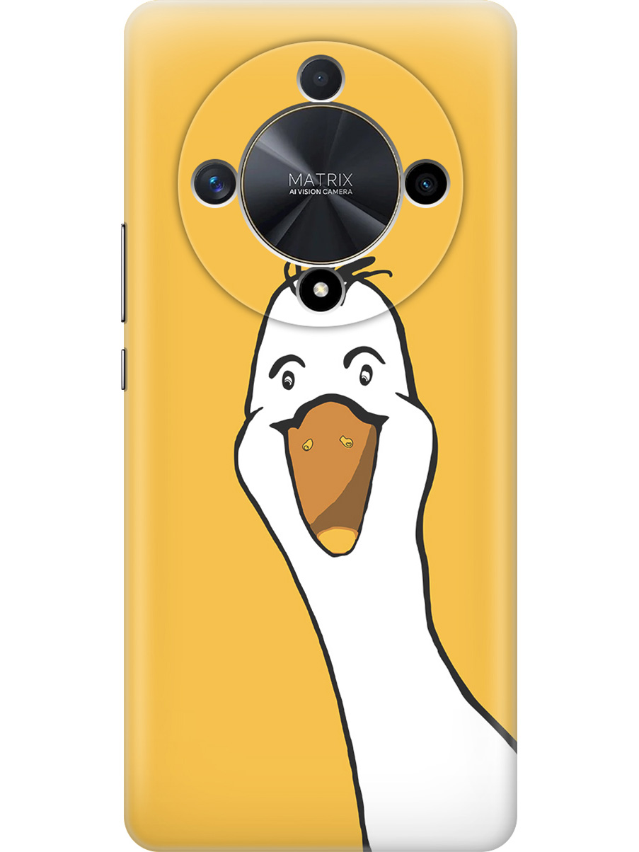 

Силиконовый чехол на Honor X9b / X50 с принтом "Забавный гусь", Прозрачный;белый;желтый, 781974371