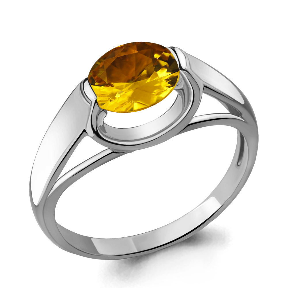

Кольцо из серебра с цитрином р. , Aquamarine 6914806_925_р, 6914806_925_р