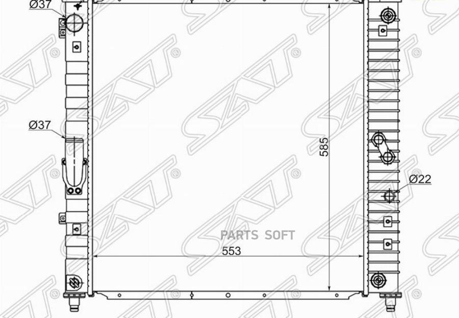 

Радиатор Ssang Yong Rexton 3.2 2002- Sat арт. SY0001-3.2