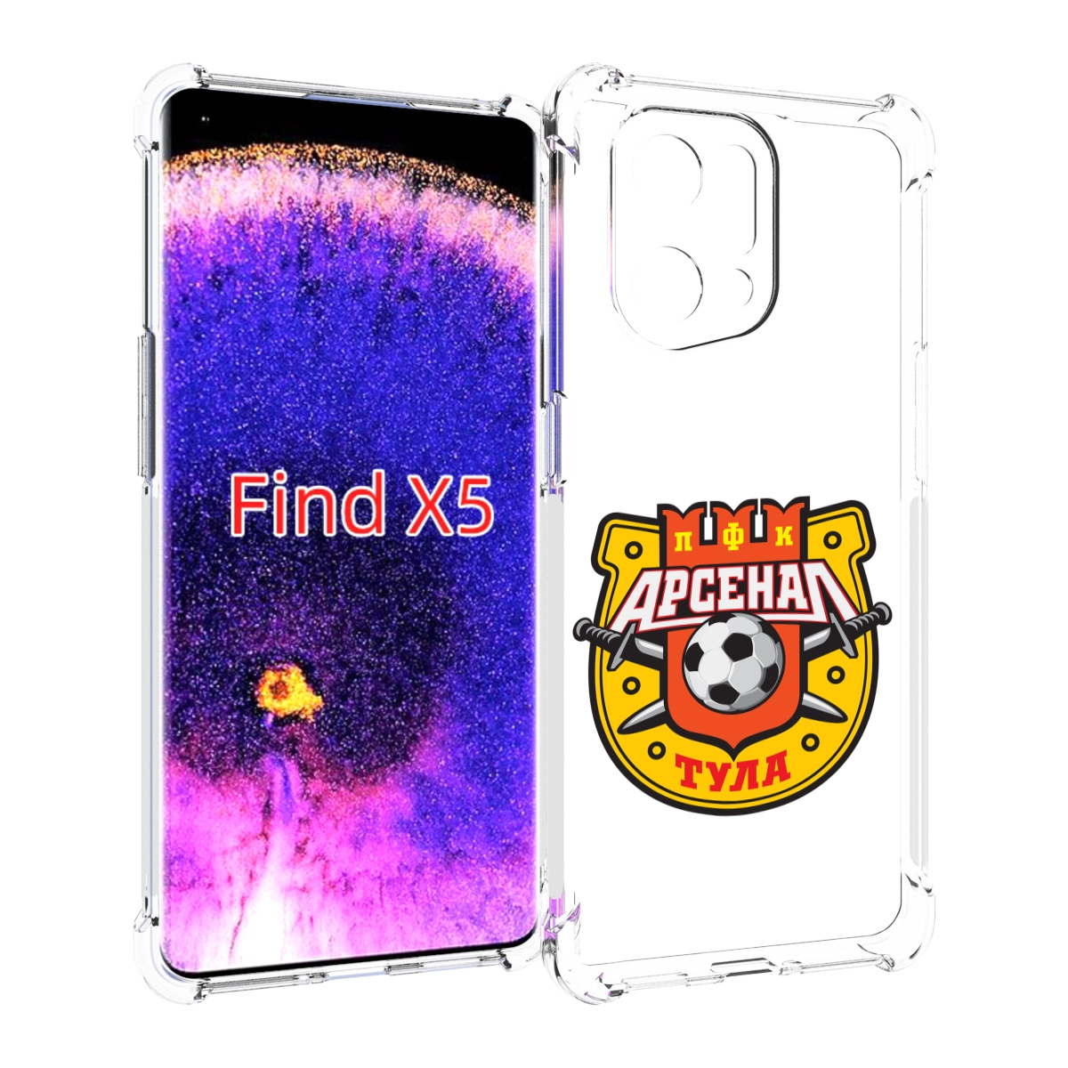 

Чехол MyPads фк-арсенал-тула-2 для Oppo Find X5, Прозрачный, Tocco