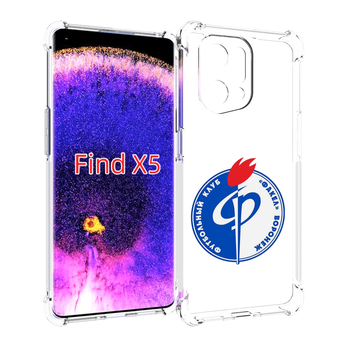 

Чехол MyPads фк факел воронеж мужской для Oppo Find X5, Прозрачный, Tocco