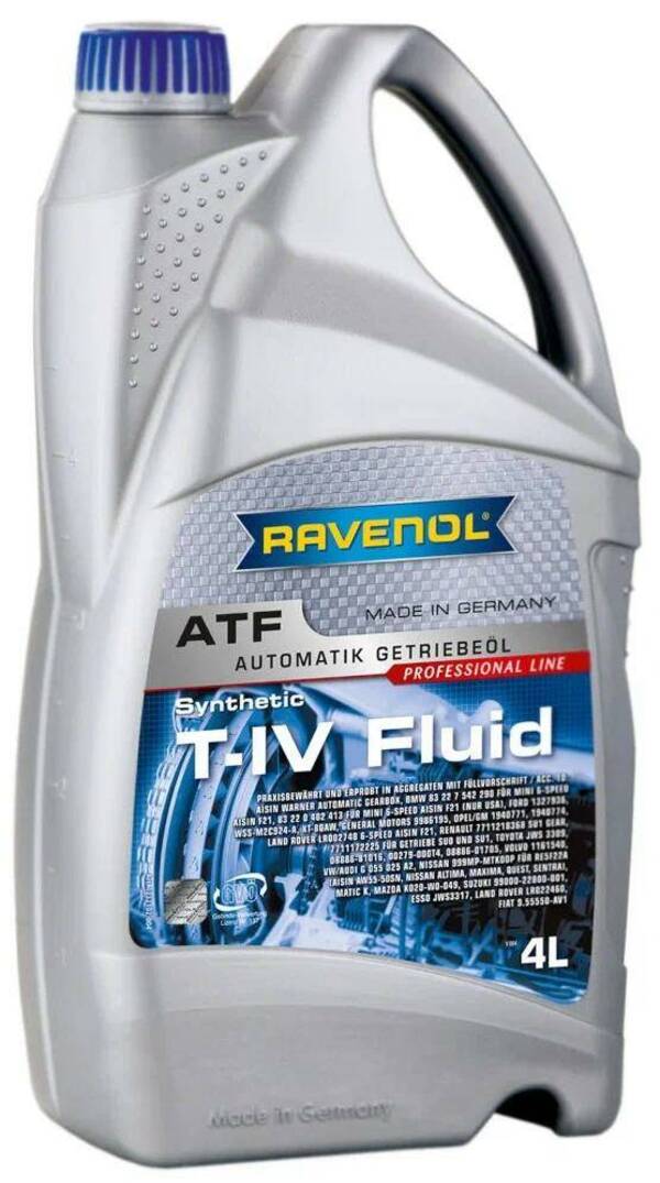 фото Масло трансмиссионное ravenol atf t-iv fluid (4л) new