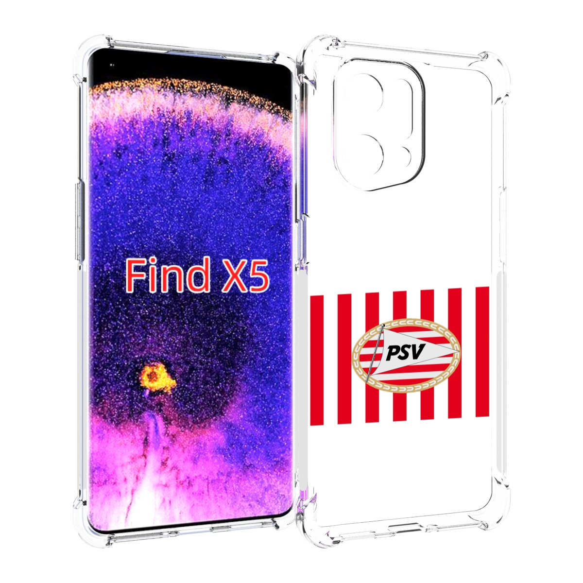 

Чехол MyPads фк псв голландия мужской для Oppo Find X5, Прозрачный, Tocco