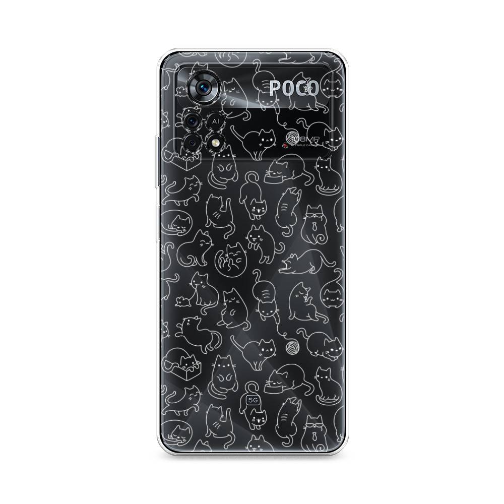

Чехол Awog на Poco X4 Pro 5G "Шкодливые котики", Разноцветный, 313150-2