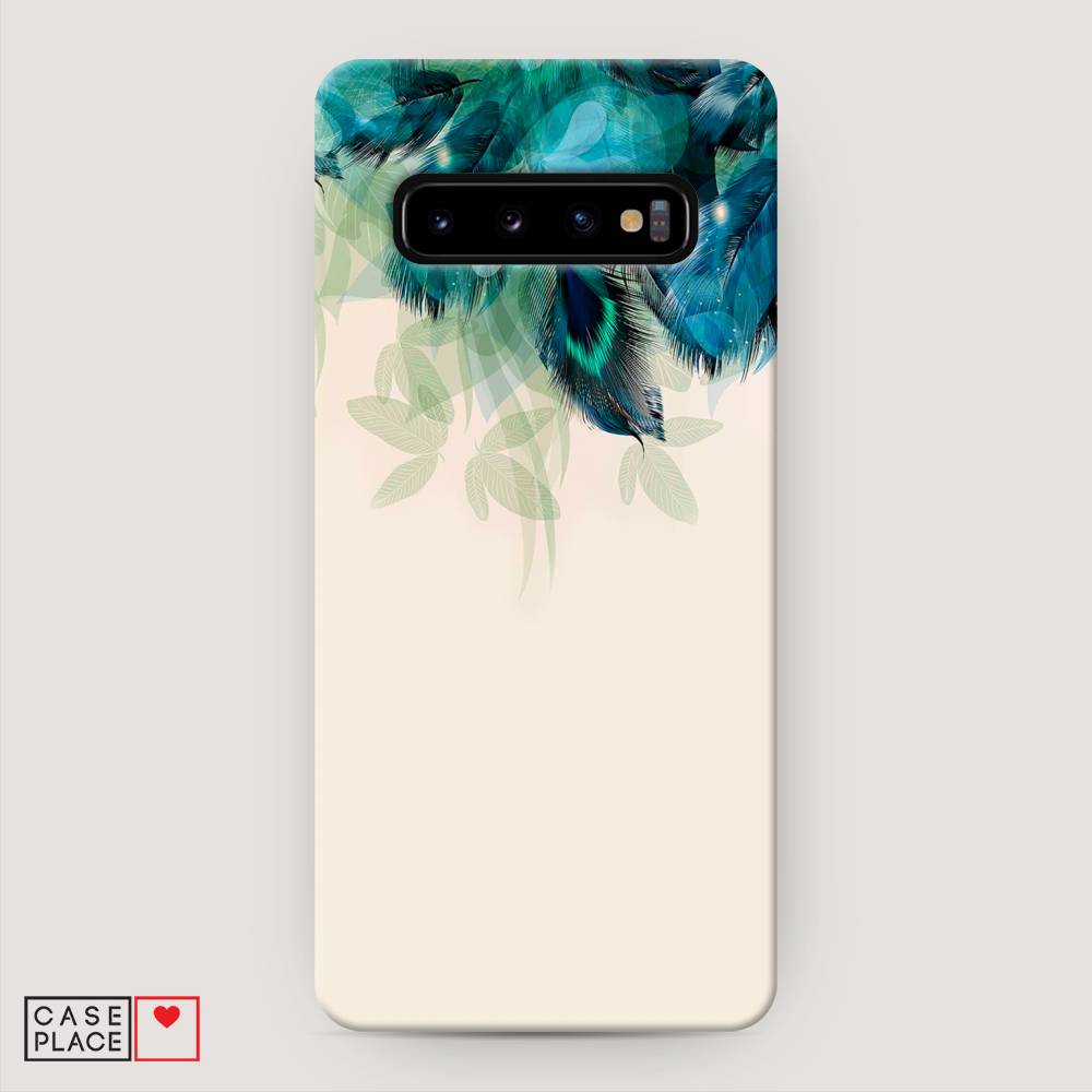

Пластиковый чехол "Перья голубого цвета" на Samsung Galaxy S10 +, 27120-1