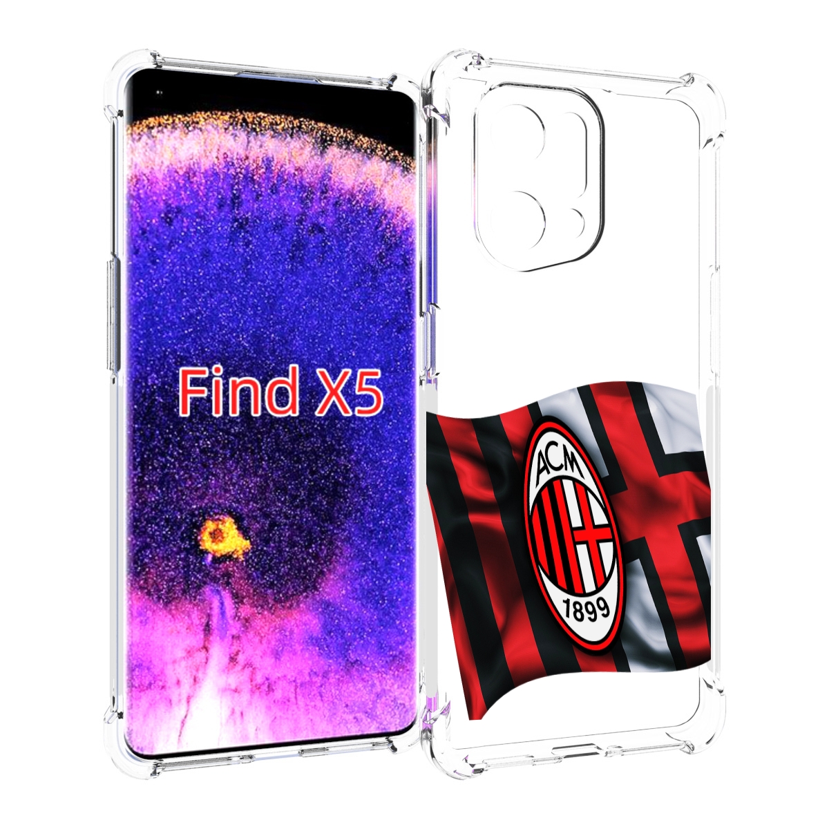 Чехол MyPads фк милан мужской для Oppo Find X5