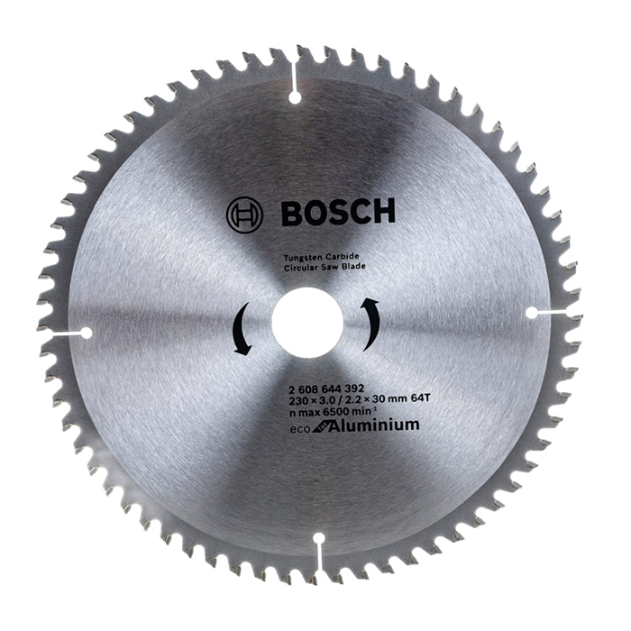 Диск пильный 230 х 30 мм, 64 зуба, BOSCH Eco for Aluminium, 2608644392