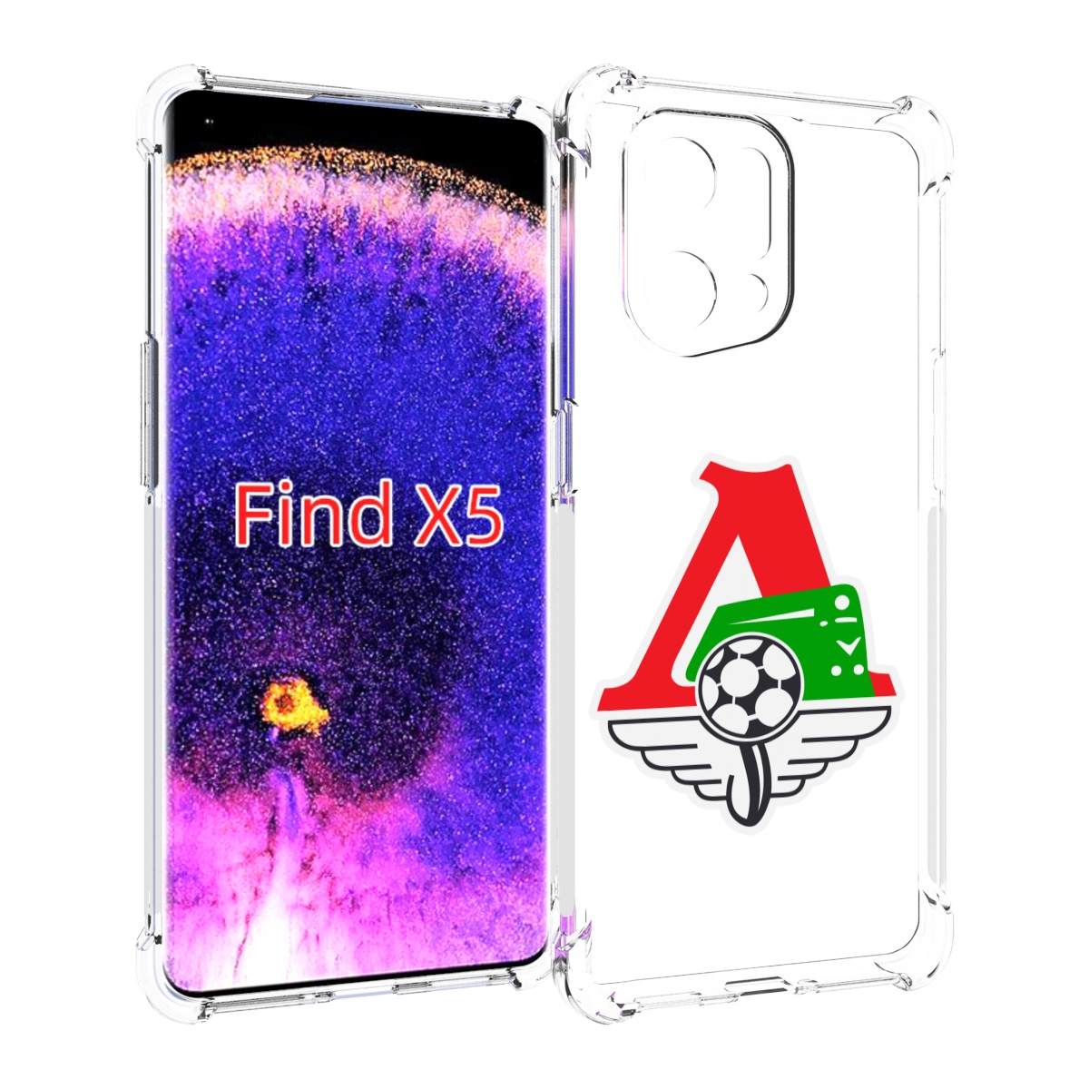 

Чехол MyPads фк локомотив москва мужской для Oppo Find X5, Прозрачный, Tocco