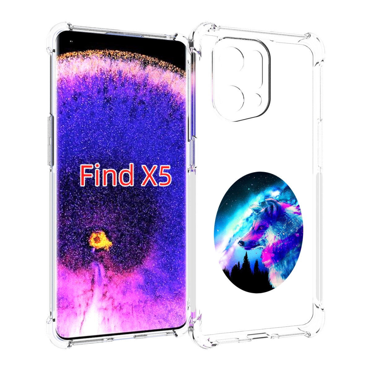 

Чехол MyPads голубой волк для Oppo Find X5, Прозрачный, Tocco