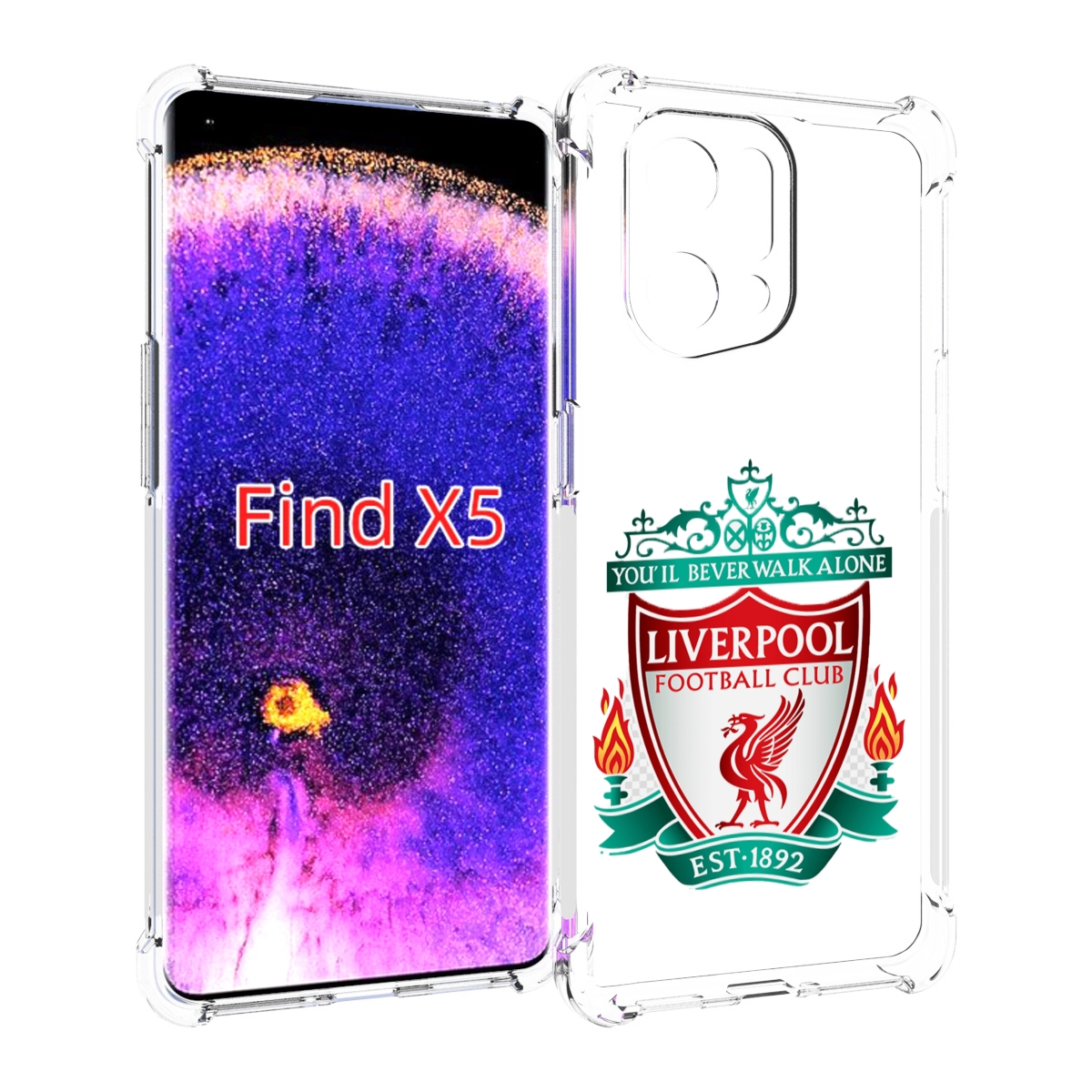 

Чехол MyPads фк ливерпуль мужской для Oppo Find X5, Прозрачный, Tocco