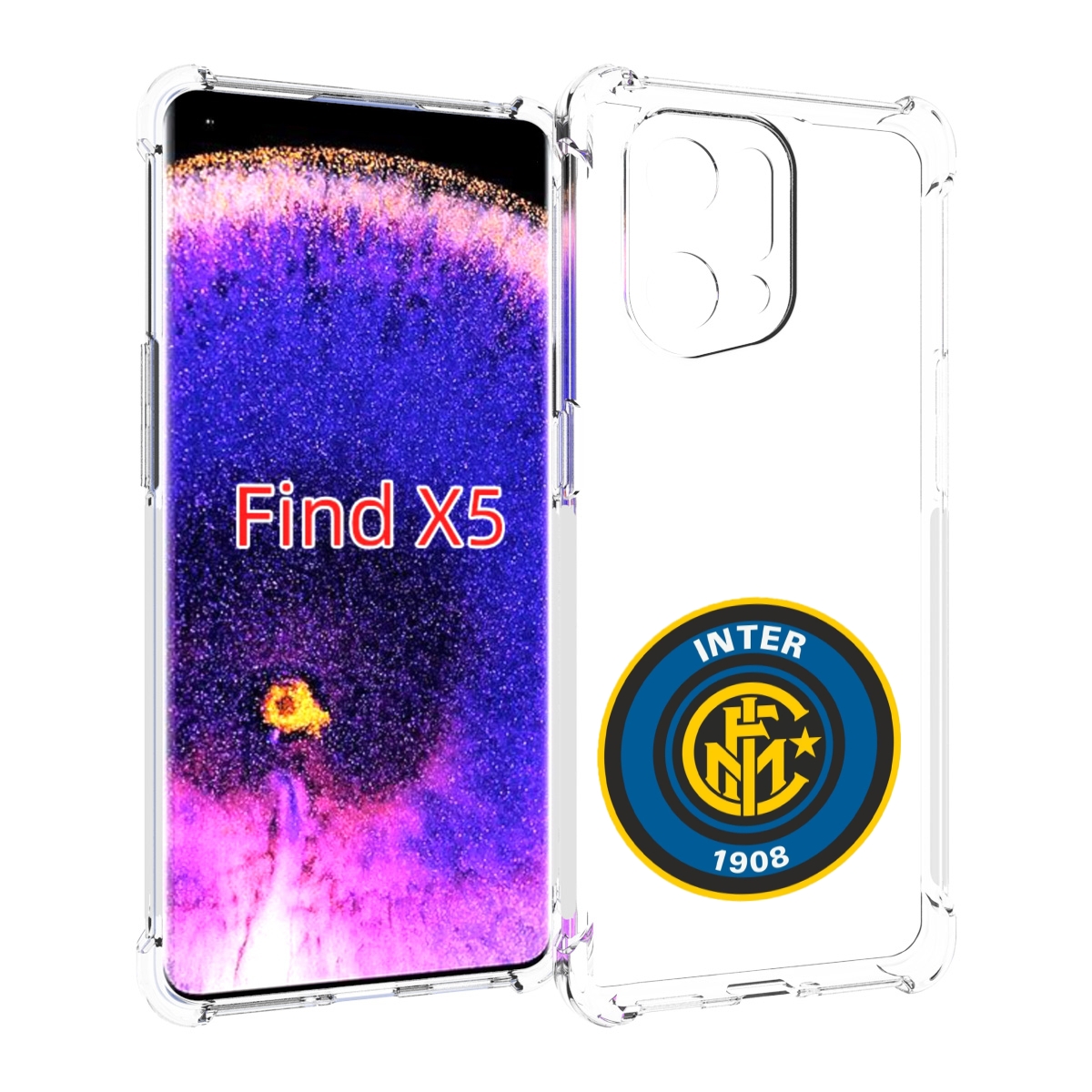 

Чехол MyPads фк интер мужской для Oppo Find X5, Прозрачный, Tocco