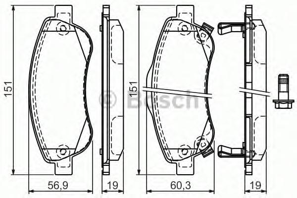 

Тормозные колодки Bosch дисковые передние 0986494379