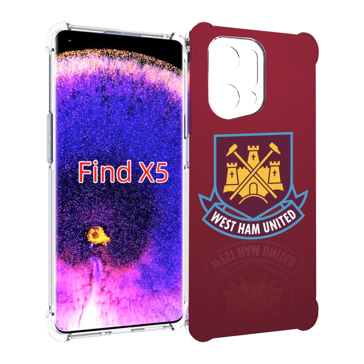 

Чехол MyPads фк вест хэм мужской для Oppo Find X5, Прозрачный, Tocco